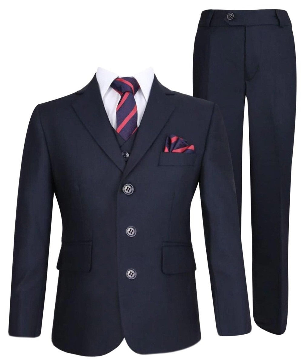 Costume Formel Slim Fit pour Garçons - Sebastian Le Blanc - Bleu Marine
