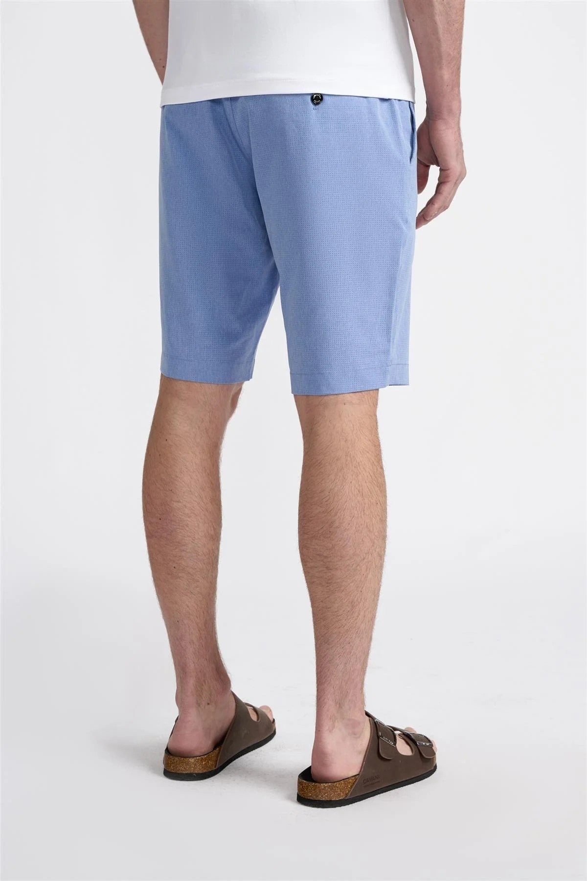 Men's Cotton Summer Essential Textured Short – DENVER - Azure Blue