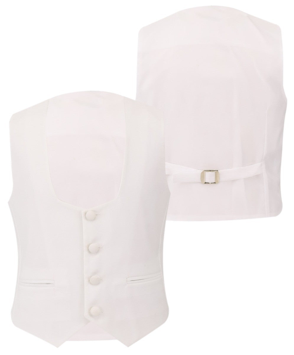 Boys Communion Slim Fit Tuxedo Suit - Ivory