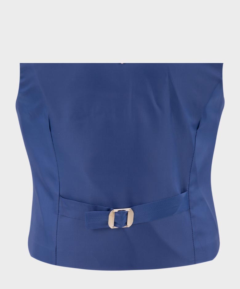 Costume de Smoking Exclusif à Passepoil pour Garçons - Bleu Foncé - Blanc