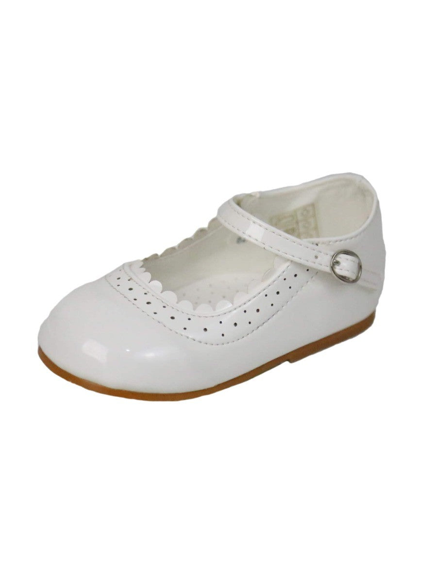 Chaussures Mary Jane Vernies pour Filles - Ivoire