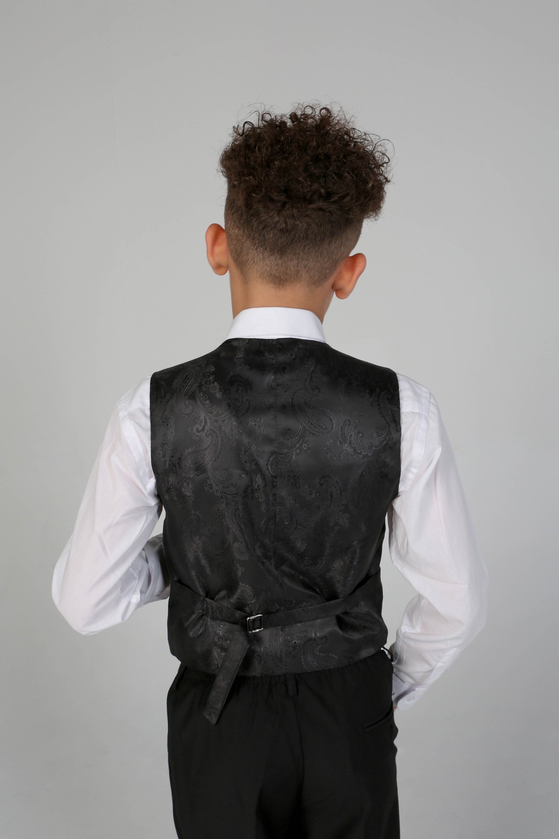 Jungen Maßgeschneiderter Schwarzer Anzug - PARKER - Schwarz
