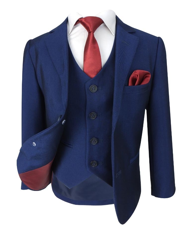 Jungen Slim Fit Royalblauer Anzug - FORD