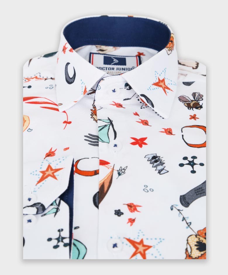 Chemise à Imprimé Nautique pour Garçons - Multicolore