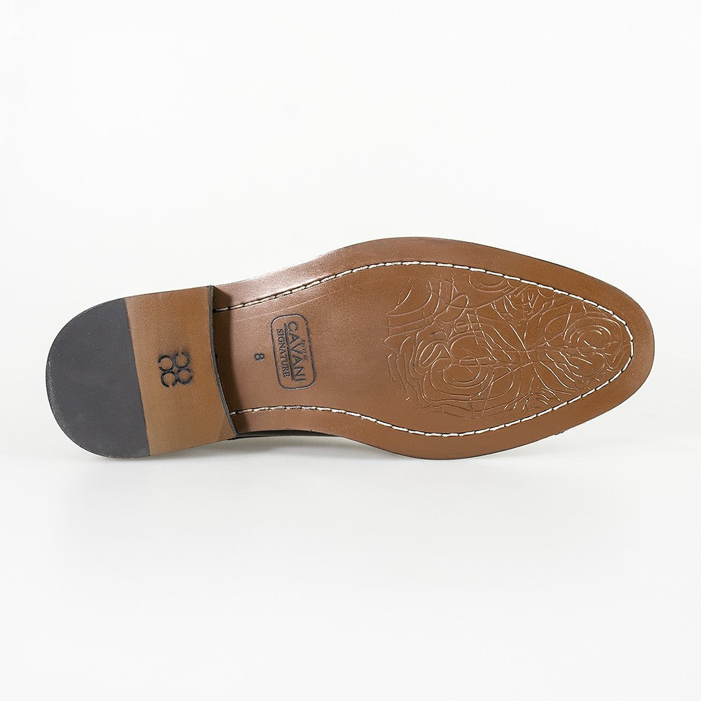 Herren Schnürsenkel Derby Schuhe - FOXTON - Schwarz
