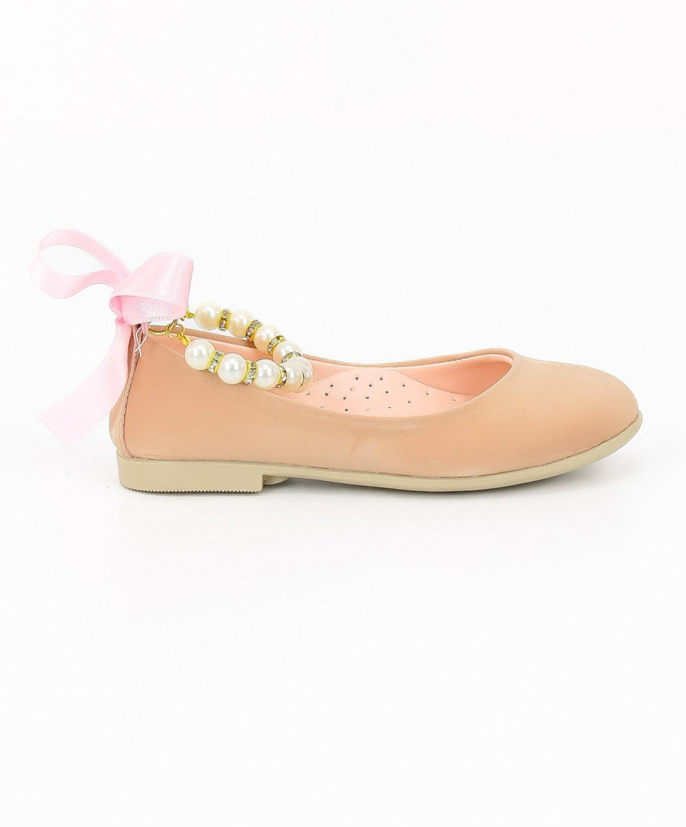 Mädchen Perlen Flache Mary Jane Schuhe - ISABEL - Rosa