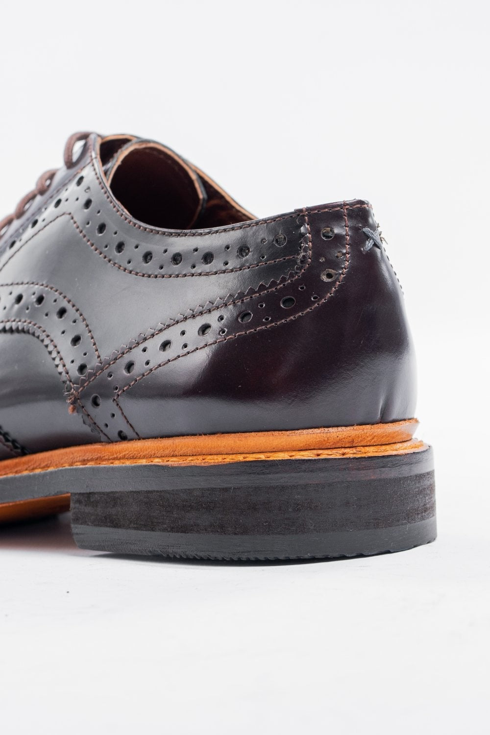 Herren Wingtip Brogue Schnürschuhe - MERTON - Burgunder