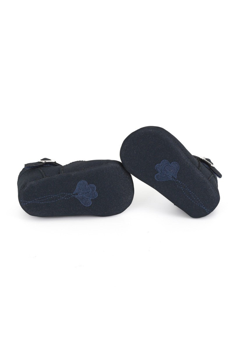 Chaussures pour Bébés Pré-Marchants avec Perles - Bleu Marine