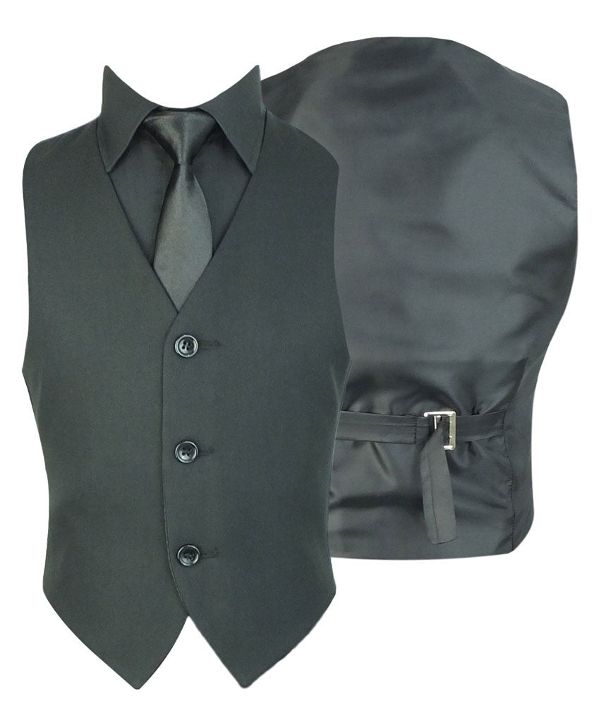 Ensemble Costume Noir Slim Fit Tout-en-Un pour Garçons - NERO - Noir