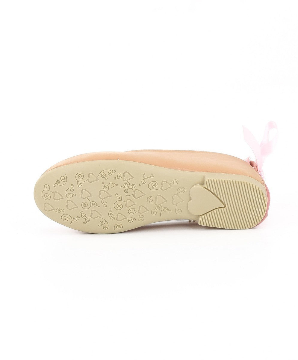 Mädchen Perlen Flache Mary Jane Schuhe - ISABEL - Rosa