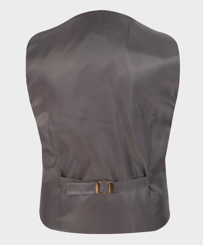 Costume à Carreaux Windowpane Rétro Tailored Fit pour Garçons - Gris - Bordeaux