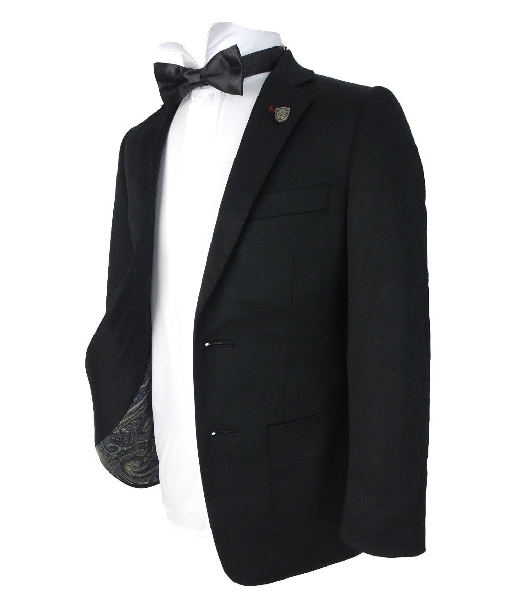 Blazer en Coton Slim Fit pour Garçons - Noir
