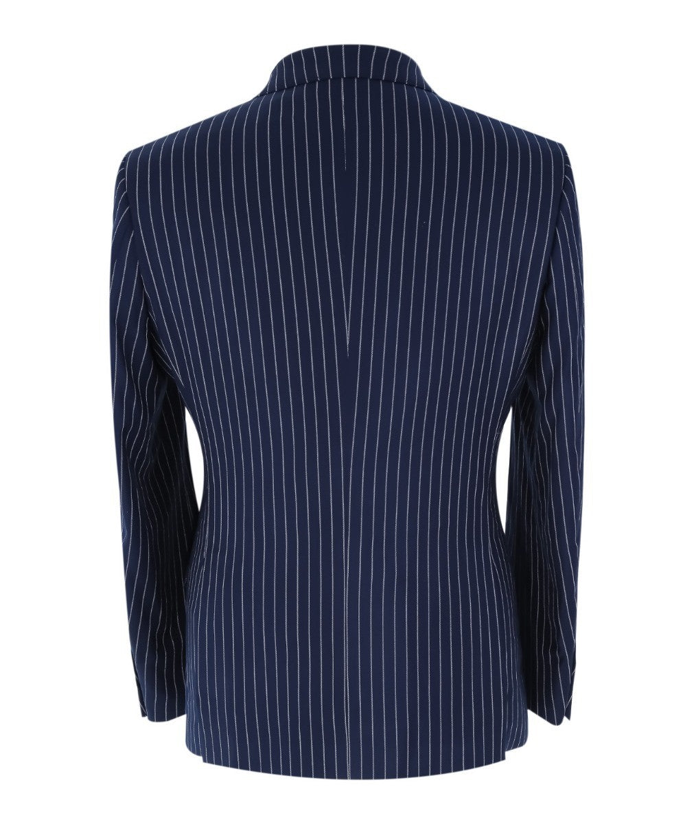 Costume à Rayures Bleu Marine Tailleur pour Homme - MASON - Bleu Marine