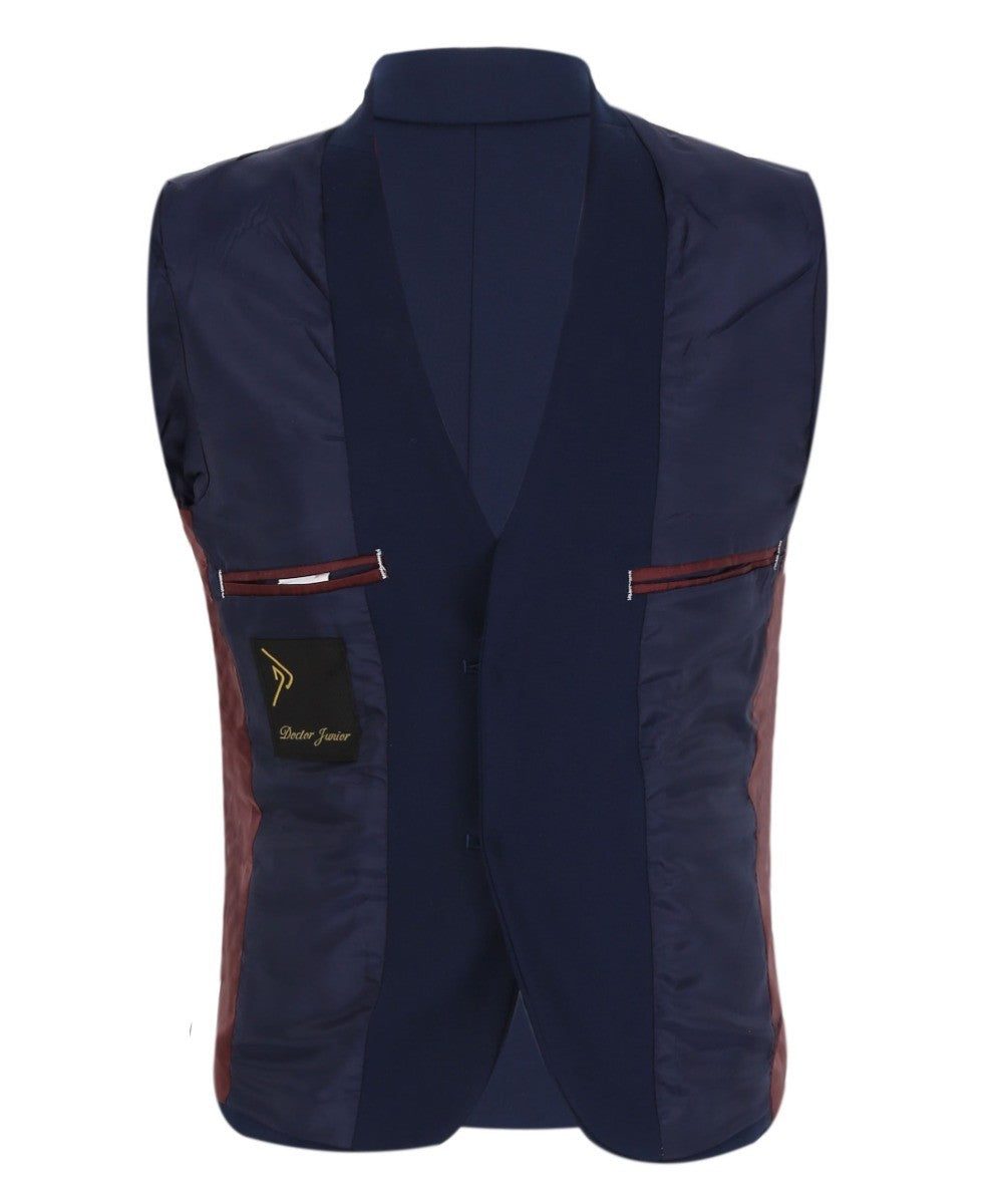Boys Slim Fit Formal Blazer - KANE - Navy Blue