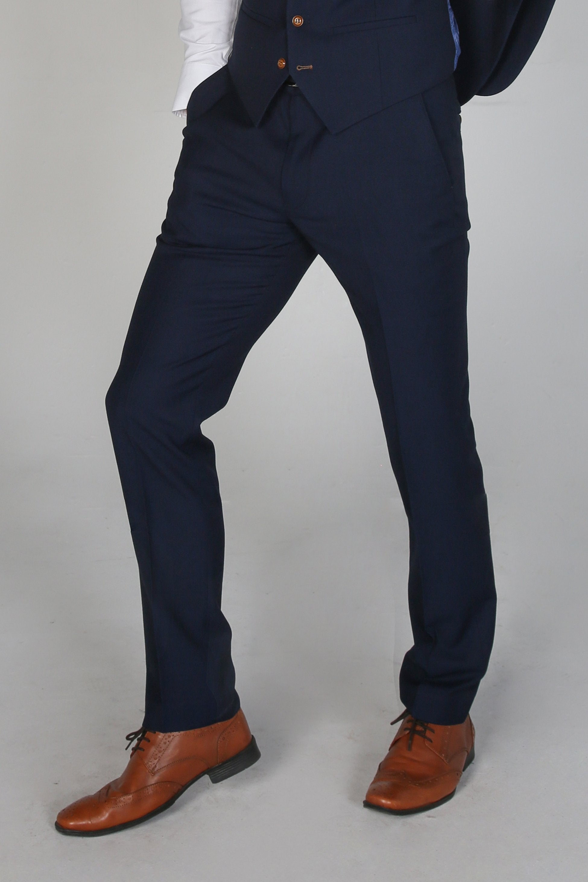 Herren Maßgeschneiderte Hose - MAYFAIR - Marineblau