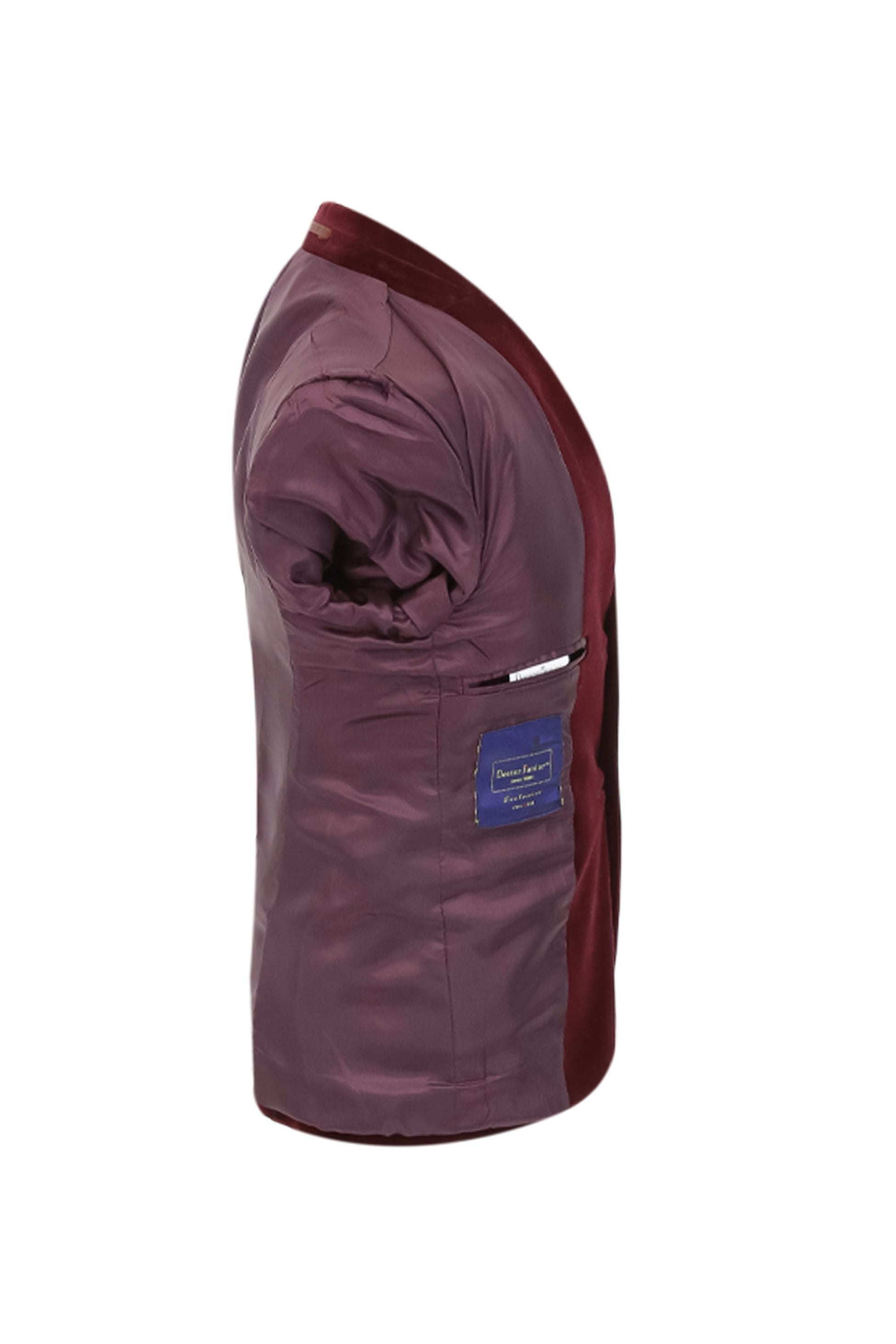 Blazer Formel Slim Fit en Velours pour Garçons - Hackney - Bordeaux