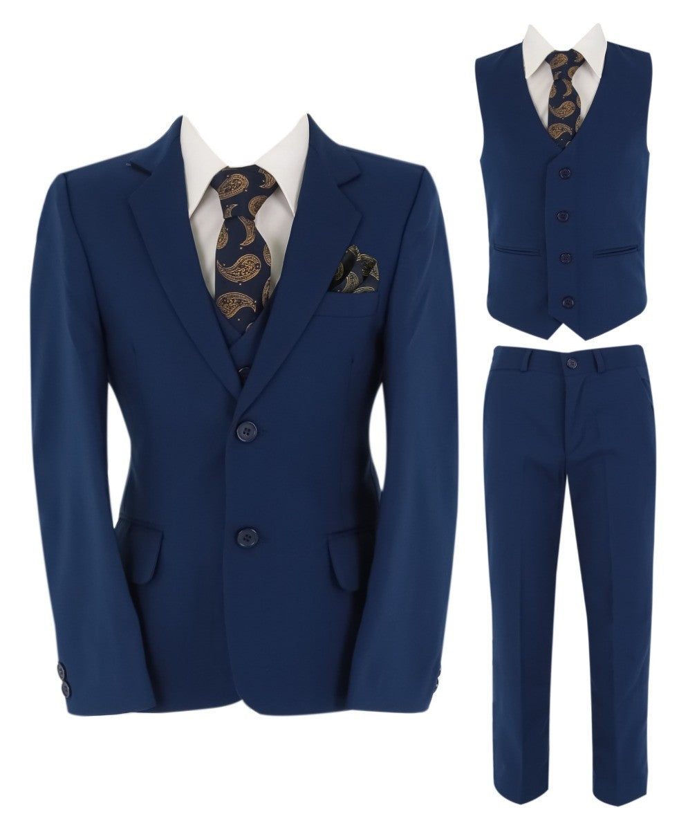 Jungen 6-teiliges All-in-One Formelles Anzug-Set - RUN - Royalblau