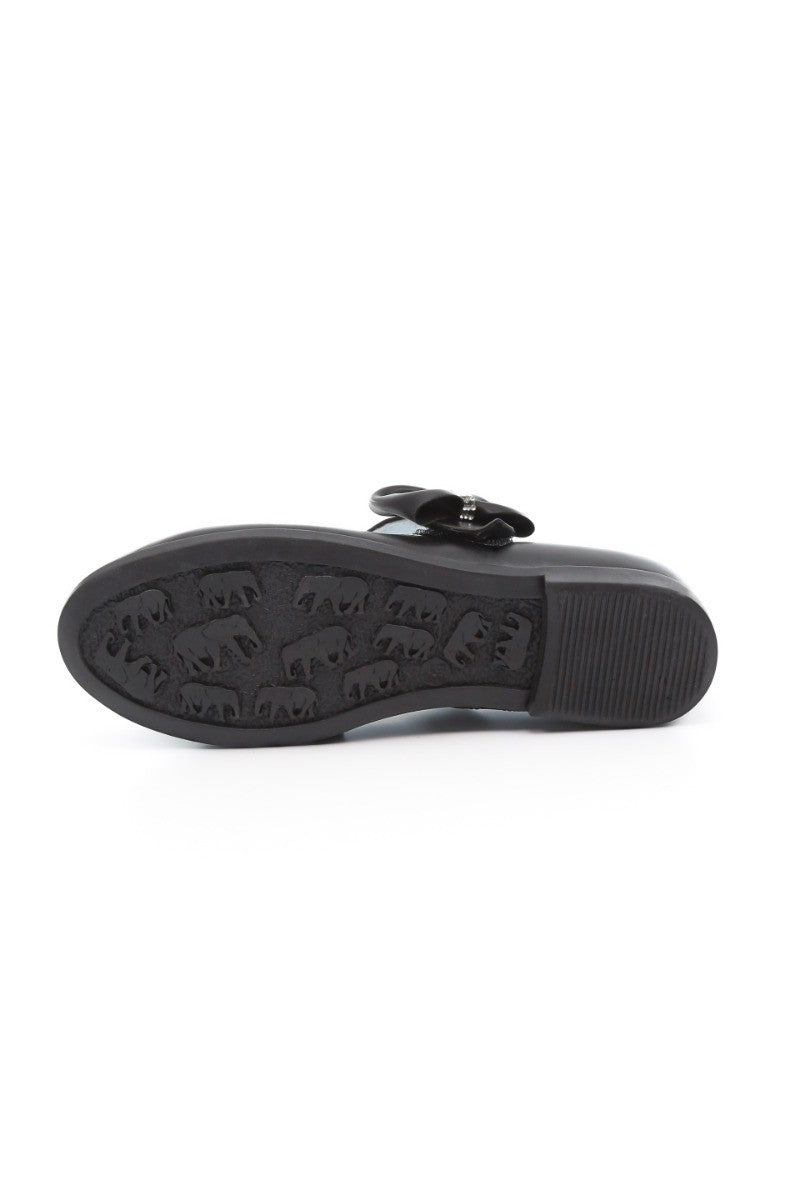 Chaussures Mary Jane Plates à Nœud pour Filles - MAYA - Noir