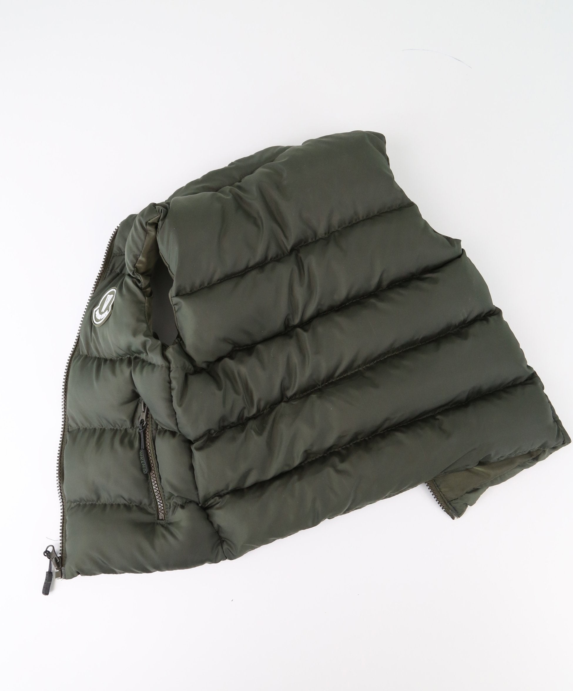 Jungen Pufferweste, Kinder gepolsterte ärmellose Winterbekleidung - Olivgrün