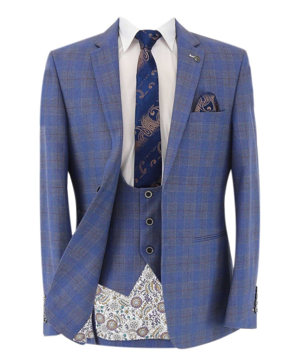 Men's Slim Fit Business Formal 3 Pieces Suits