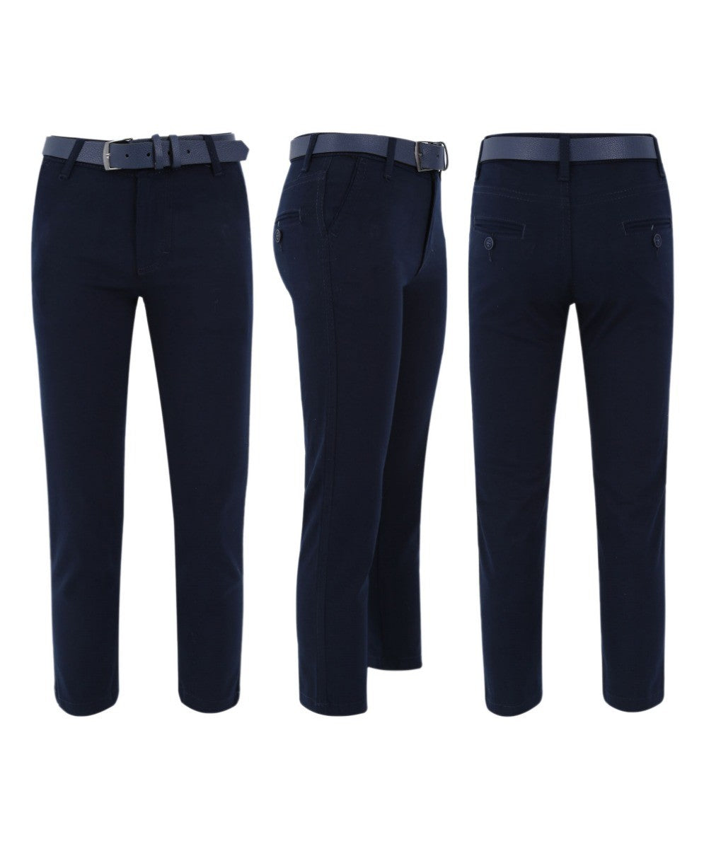 Jungen Slim Fit Anzug mit Karo Westen-Set - Rot