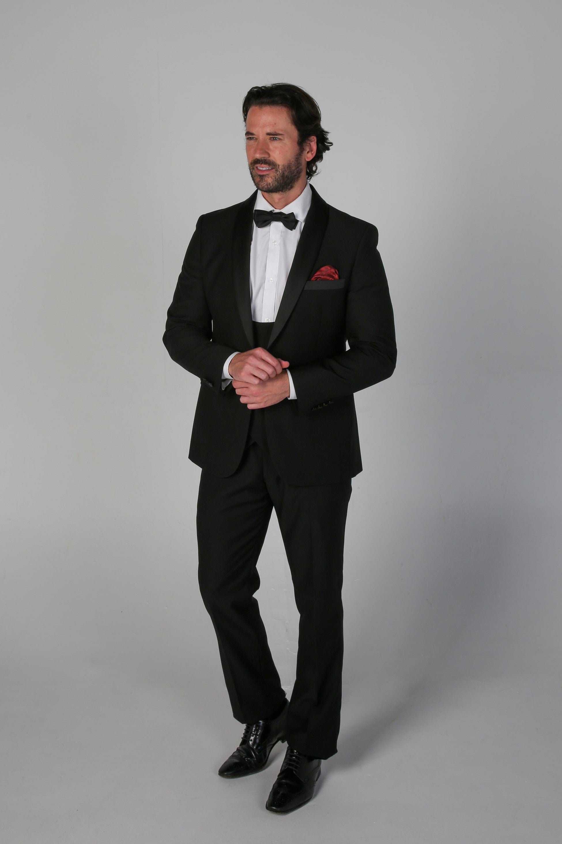 Schwarzes Smoking-Sakko für Herren im Tailored Fit - FORD