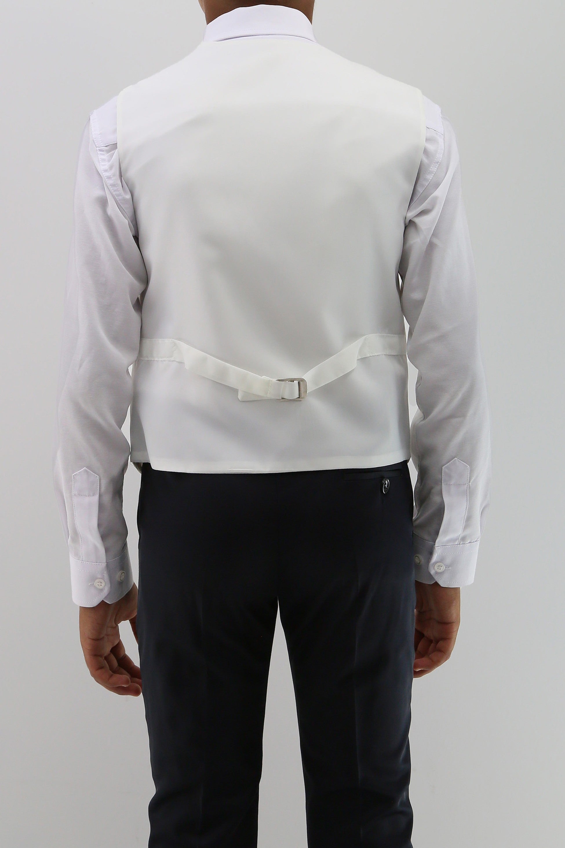 Baby & Jungen Schalaufschlag Texturierte Weste Anzug Set - Creme
