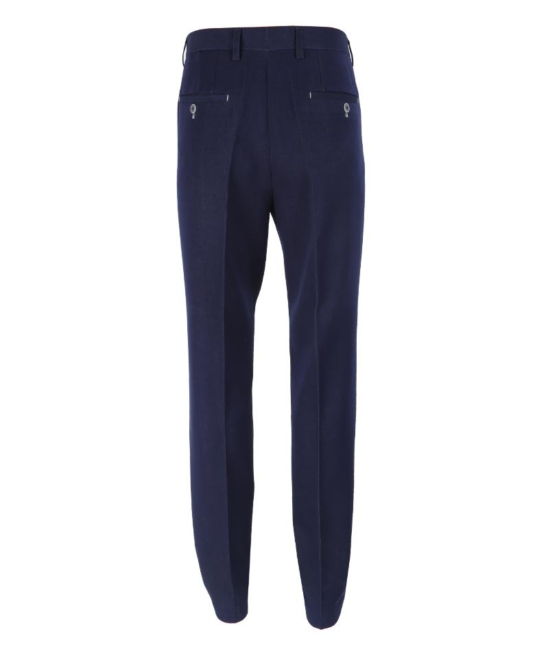 Herren Denim-Look Stretch Slim Fit Hose - FABIAN - Marineblau