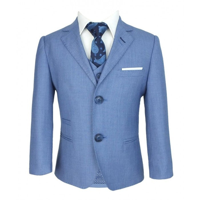 Costume Formel Slim Fit pour Garçons - REEGAN - Bleu Jay