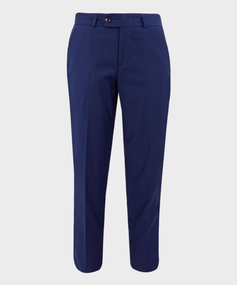 Costume de Smoking Exclusif à Passepoil pour Garçons - Bleu Foncé - Blanc