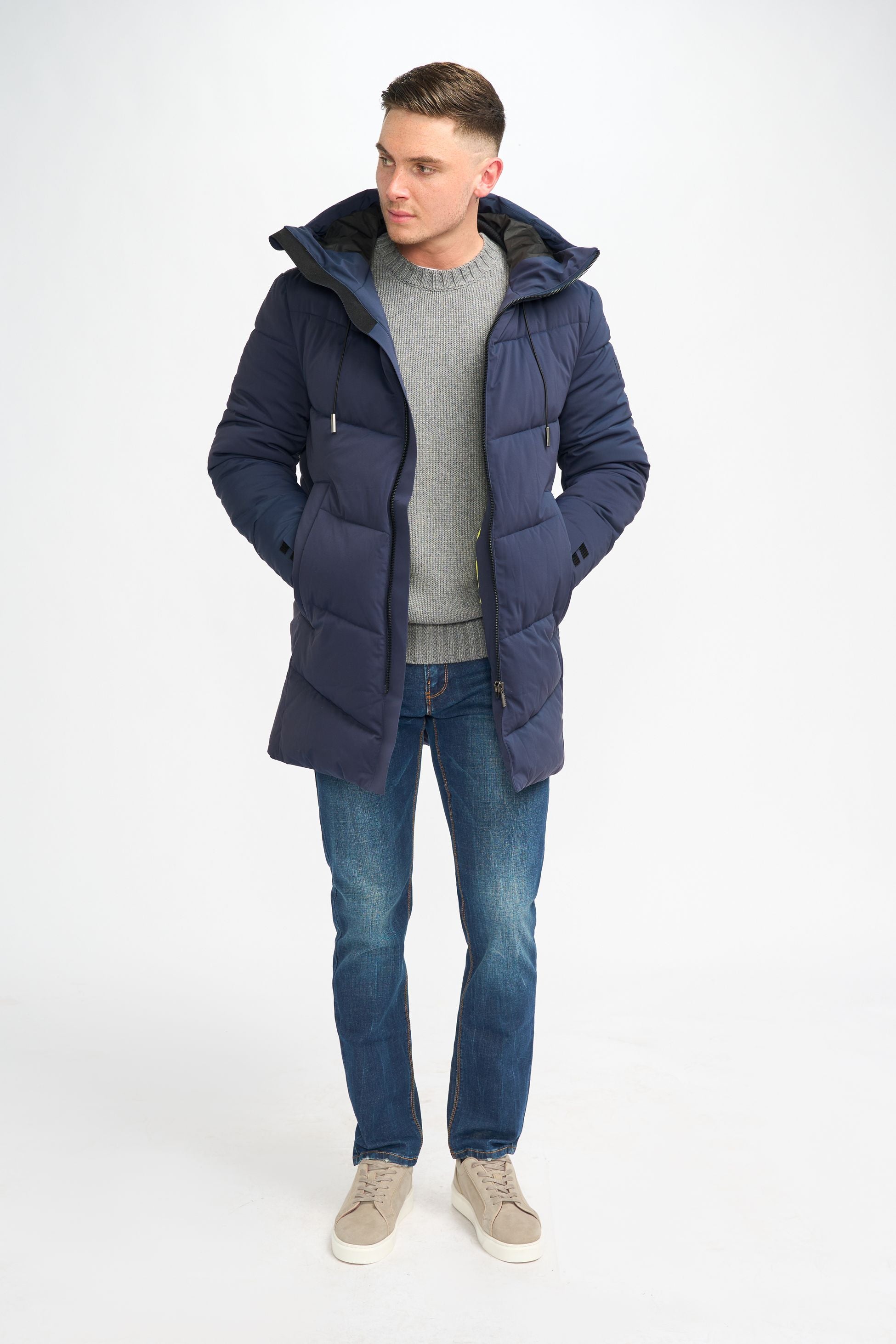 Doudoune matelassée pour hommes - FABINI - Bleu Marine