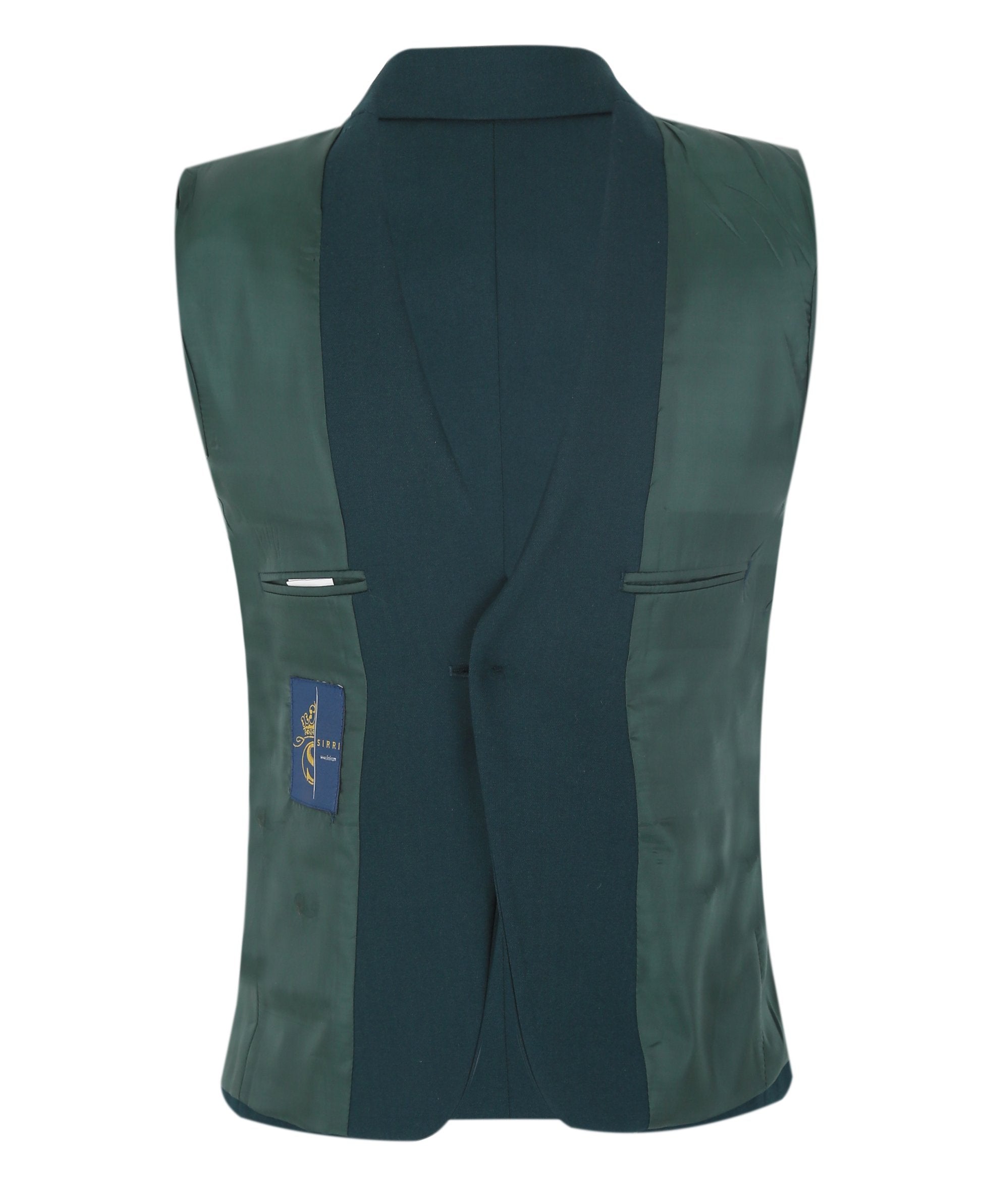 Boys Slim Fit Herringbone 8 Piece Suit Set - KING - Emerald Green