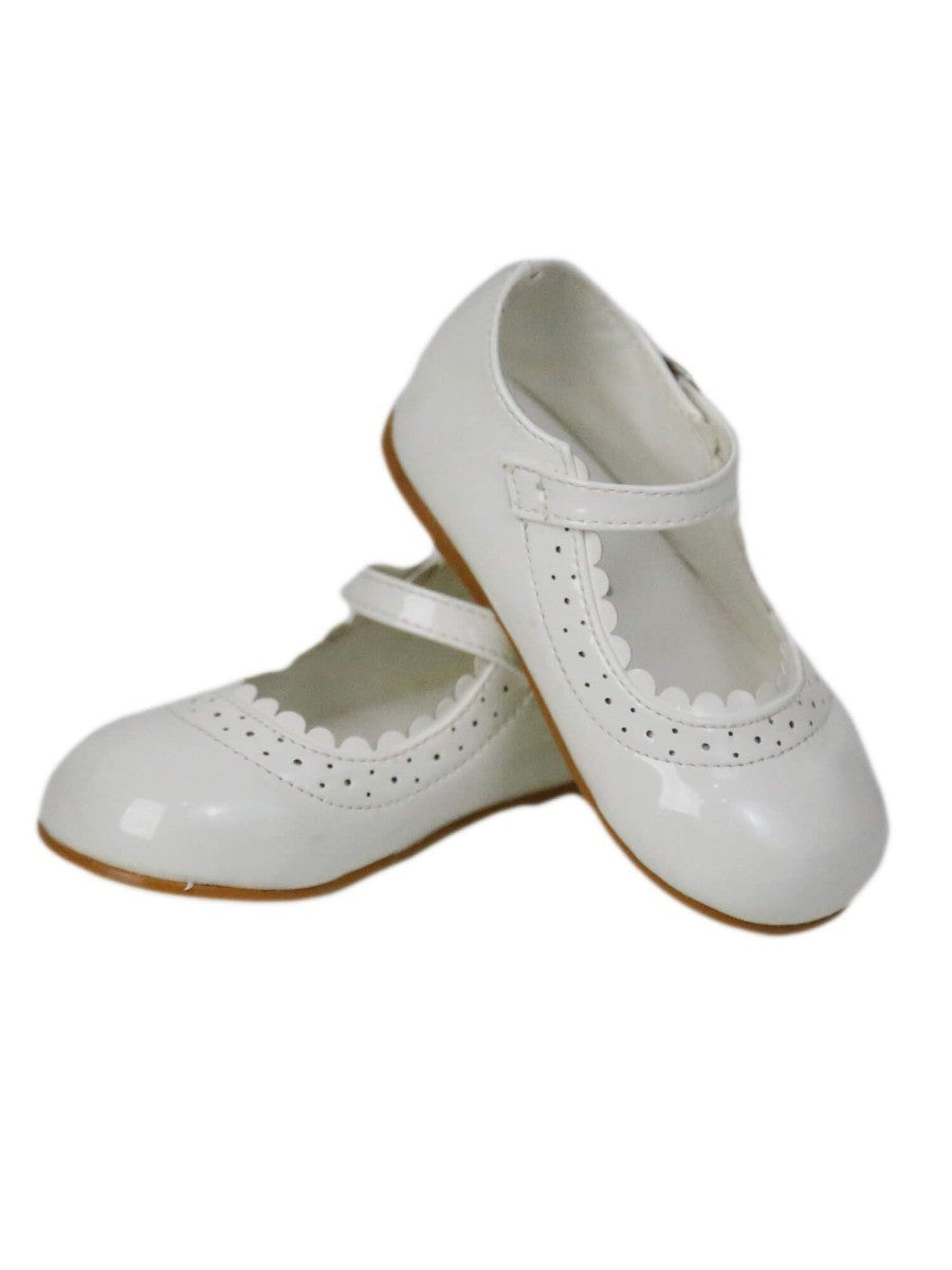 Chaussures Mary Jane Vernies pour Filles - Ivoire
