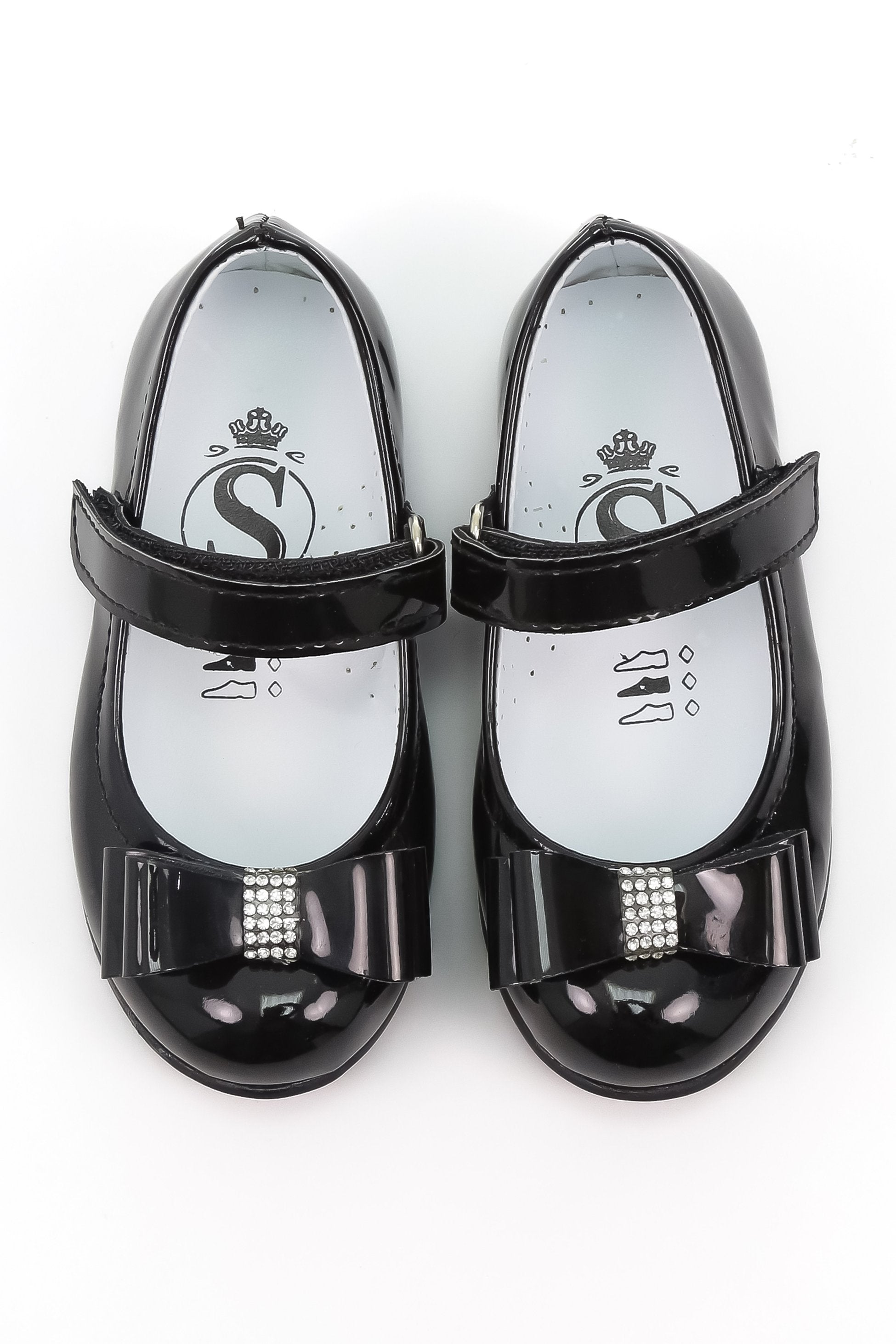 Girls Mary Jane Flat Patent Dress Shoes - LAYLA - Black