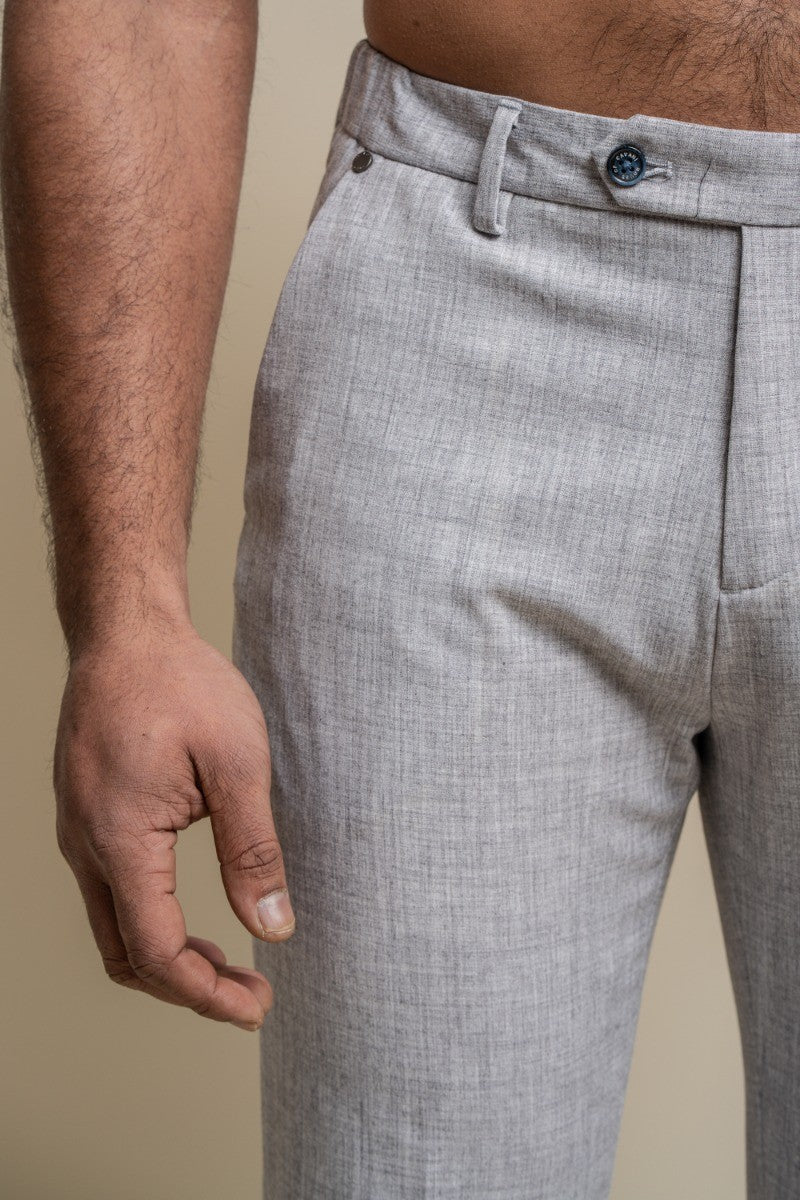 Herren Slim Fit Formelle Hose - TOKYO - Taubengrau