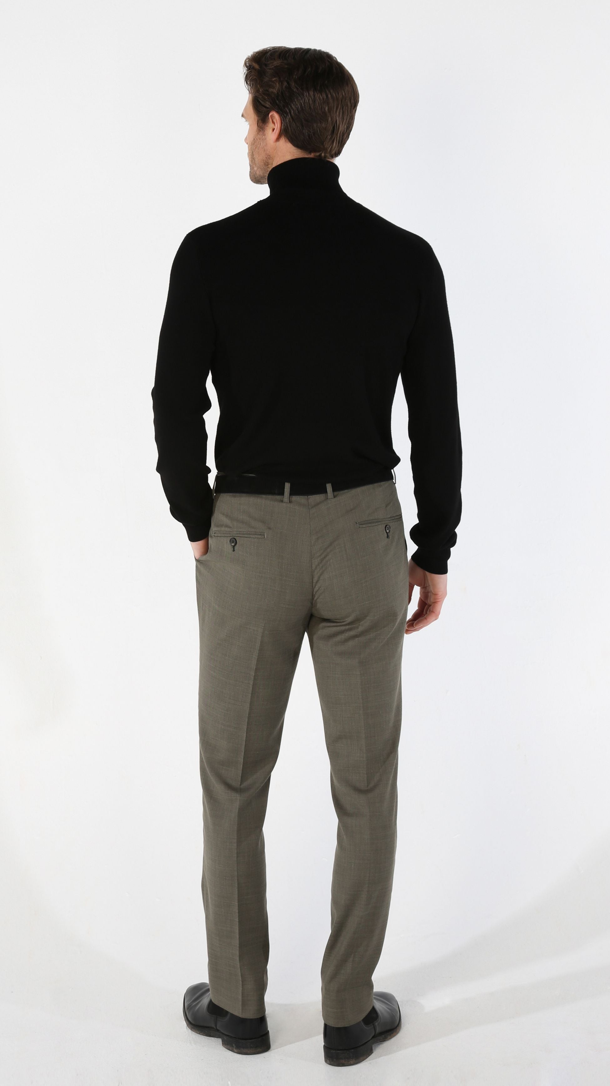 Costume à double boutonnage à carreaux pour hommes - KURT - Vert Sauge