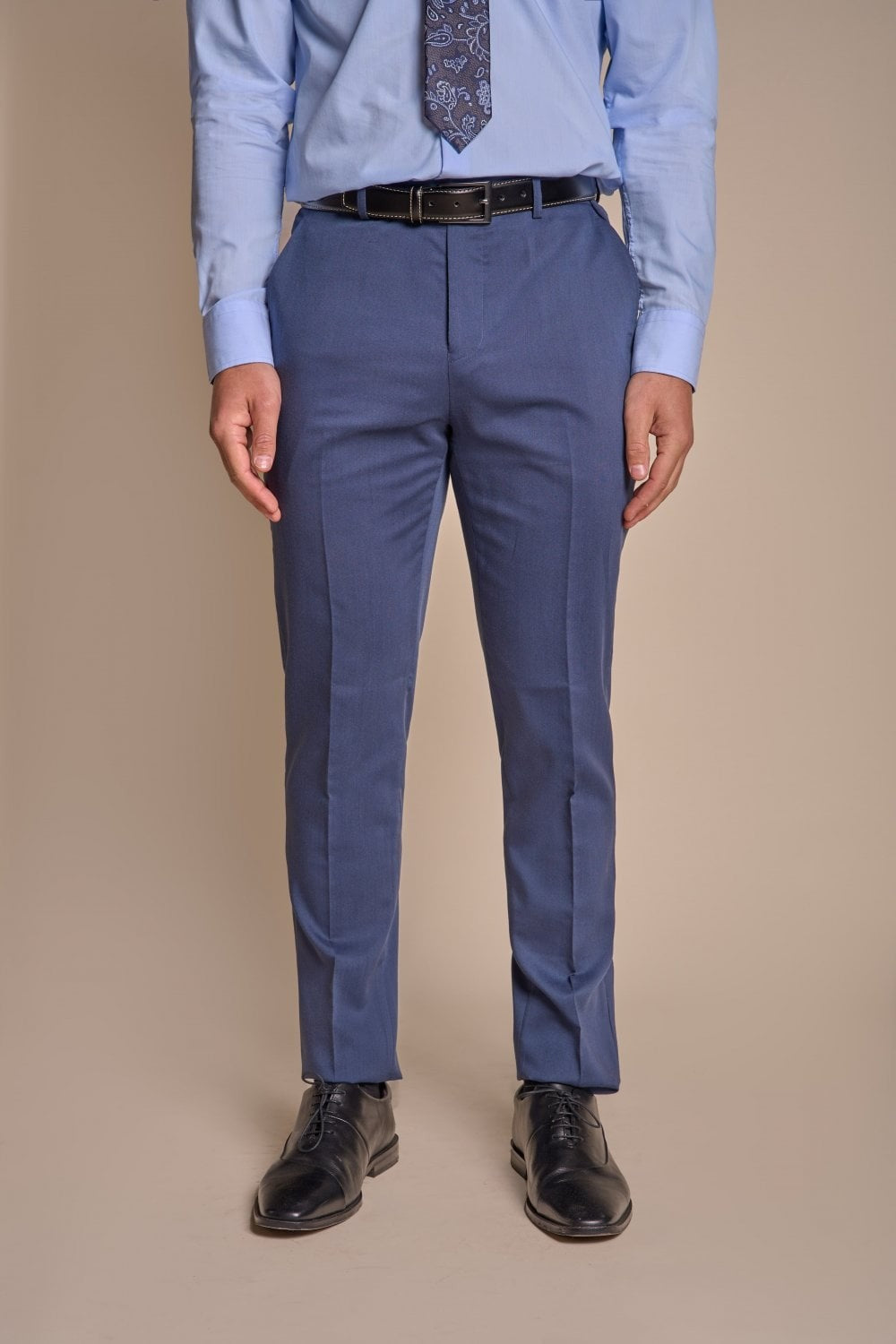 Herren Slim Fit Blaue Formelle Hose - SPECTER - Blau