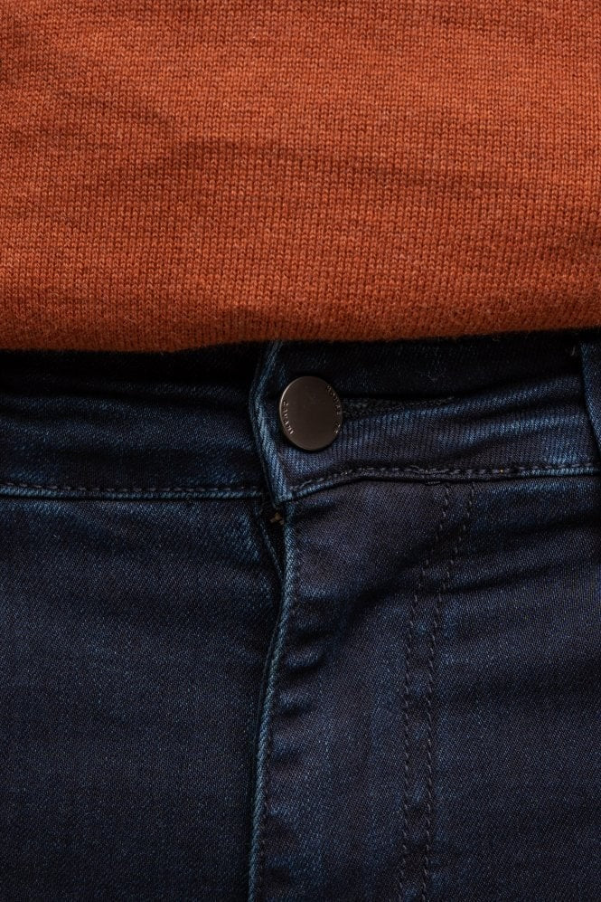 Men's Cotton Boot Cut Denim Jeans - DEMPSEY - Indigo Blue