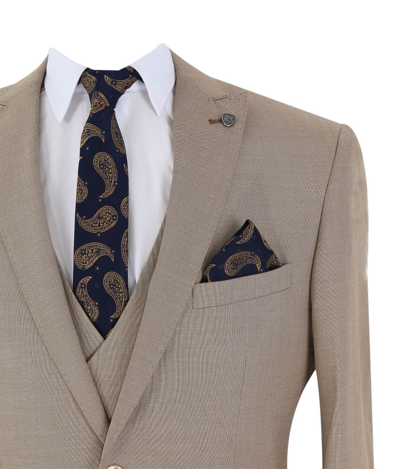 بدلة رجالية مفصلة بثلاث قطع للمناسبات الخاصة الكلاسيكية - جيمس - بيج تاوب