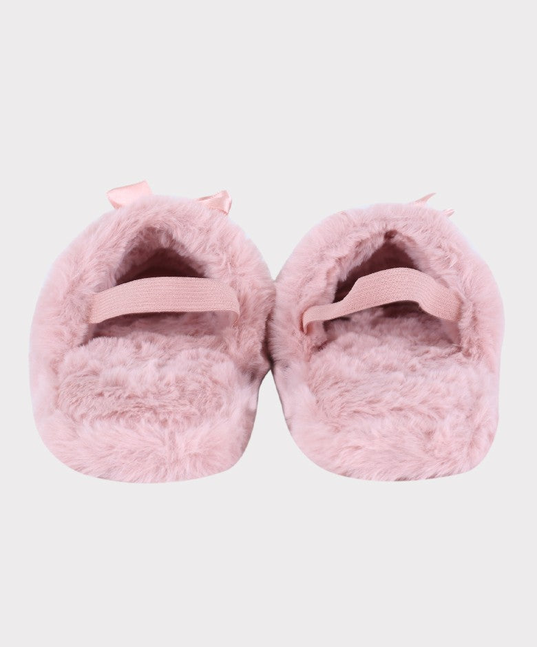 Mädchen Rosa Plüsch Pelz Hausschuhe - Rosa