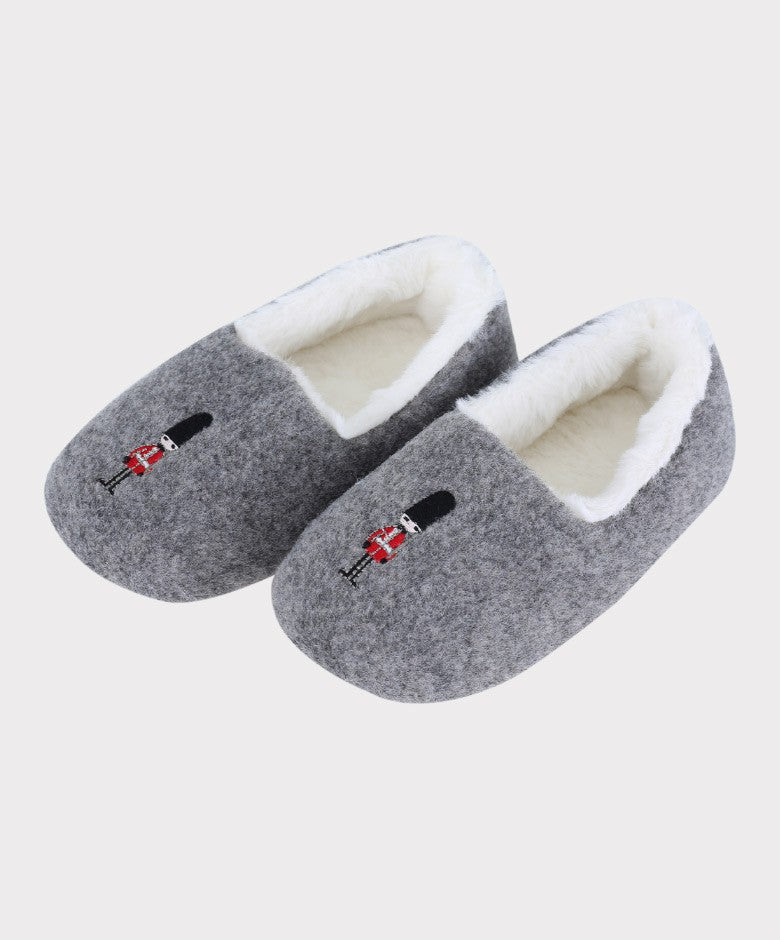 Chaussons en Pluche Douce Garde de la Reine pour Garçons - Gris
