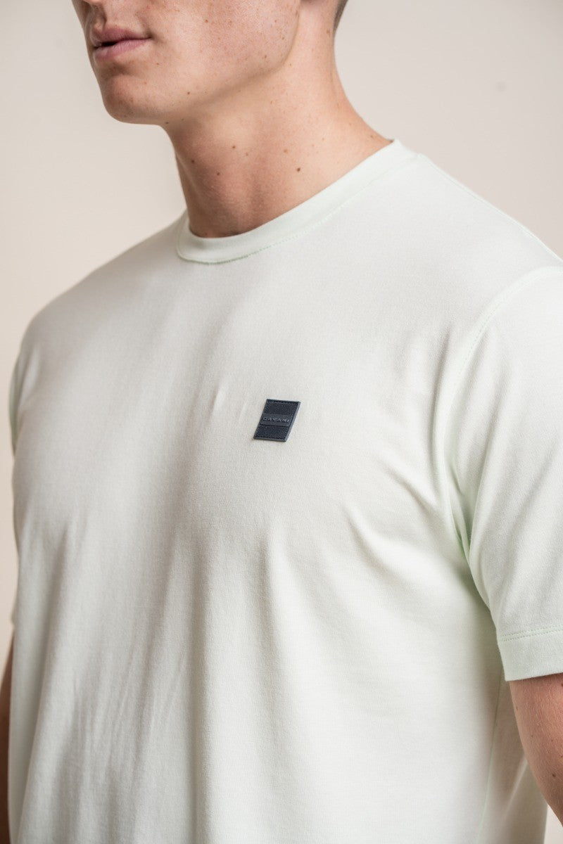 T-shirt en coton à col rond pour hommes - BOGART - Menthe