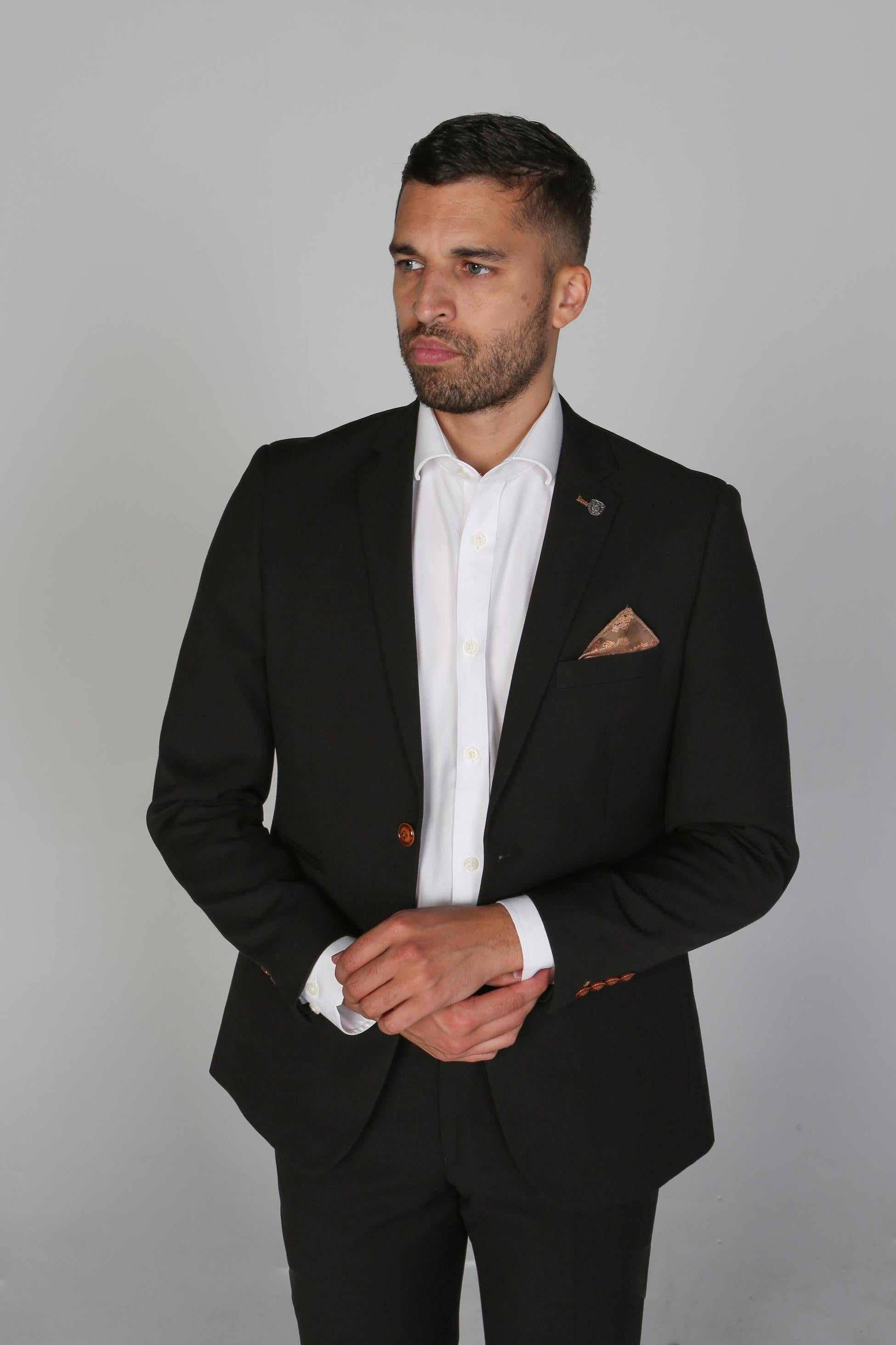 Herren Maßgeschneiderte Anzugjacke - MAYFAIR - Schwarz