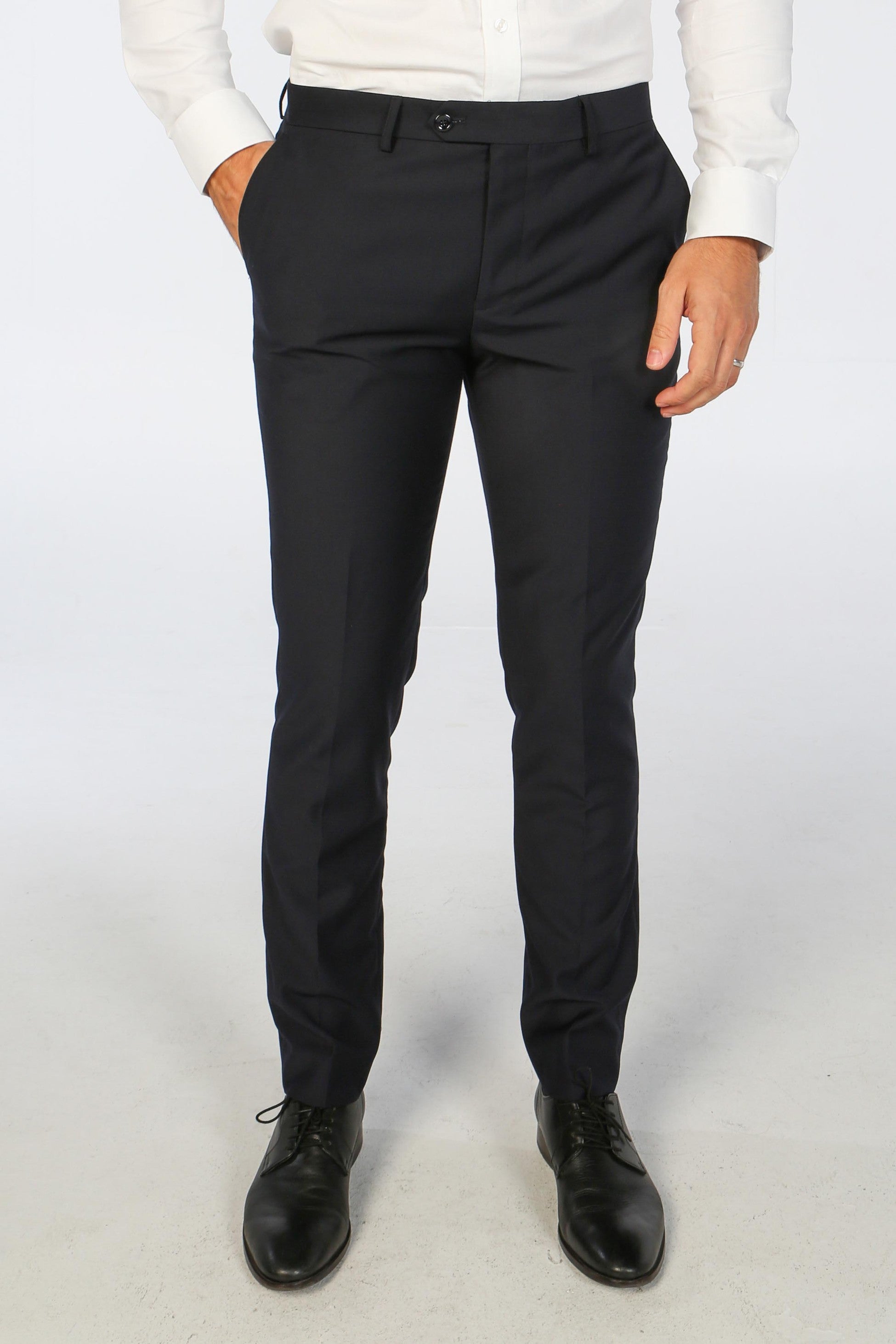 Costume ajusté bleu marine pour hommes - PARKER - Bleu Marine
