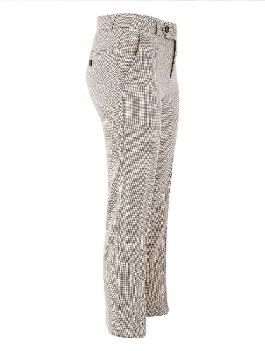 Costume Slim Fit à Carreaux Rétro pour Garçons - Beige