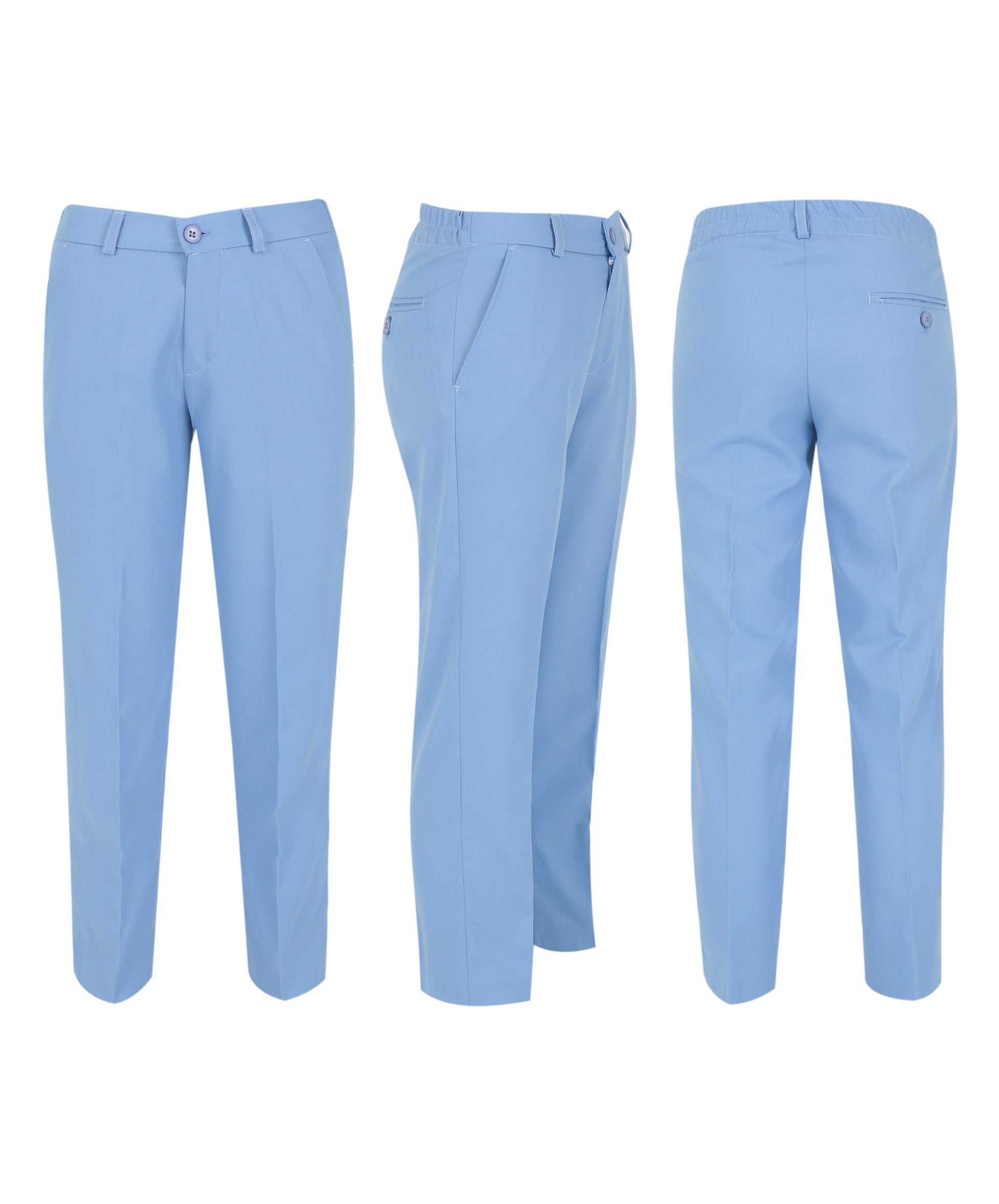 Jungen Slim Fit Fischgrät 8-teiliges Anzug-Set - KING - Himmelblau