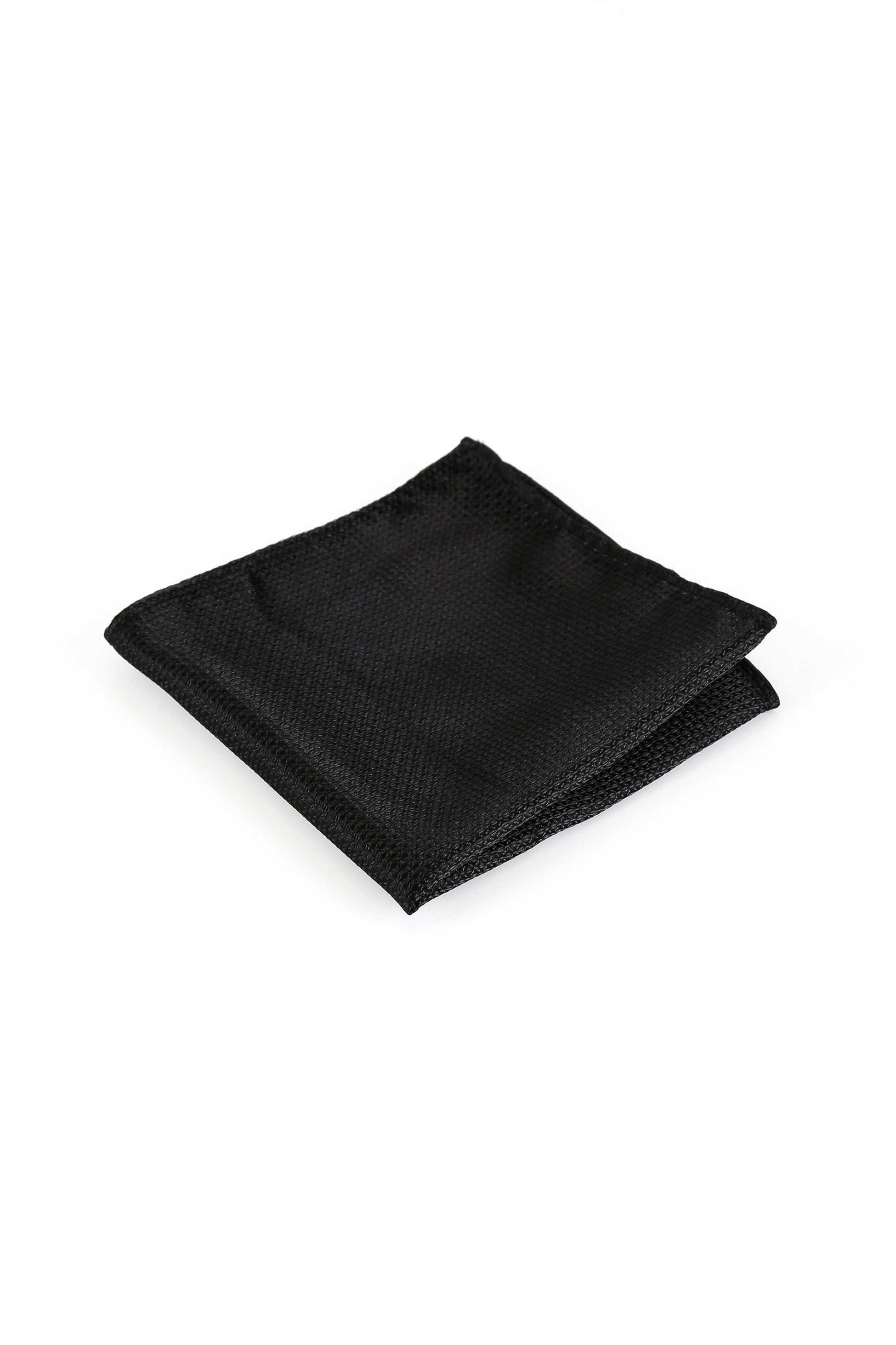 Ensemble cravate et boutons de manchette texturé pour hommes - Noir