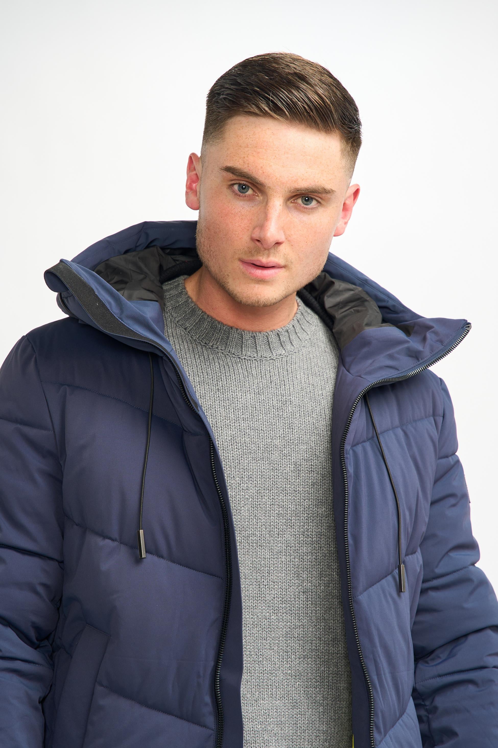 Doudoune matelassée pour hommes - FABINI - Bleu Marine