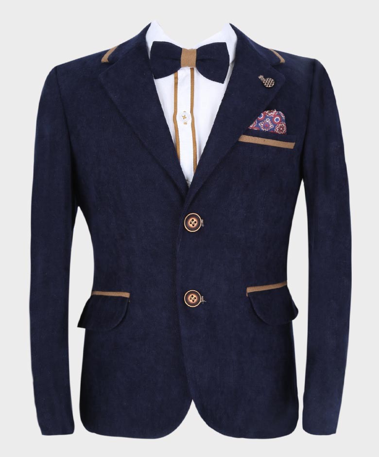 Jungen Schlank geschnittener 6-teiliger Anzug - Sebastian - Navyblau