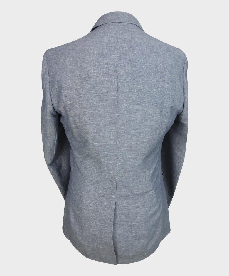 Herren Slim Fit Leinenblazer - ETHAN - Hellblau